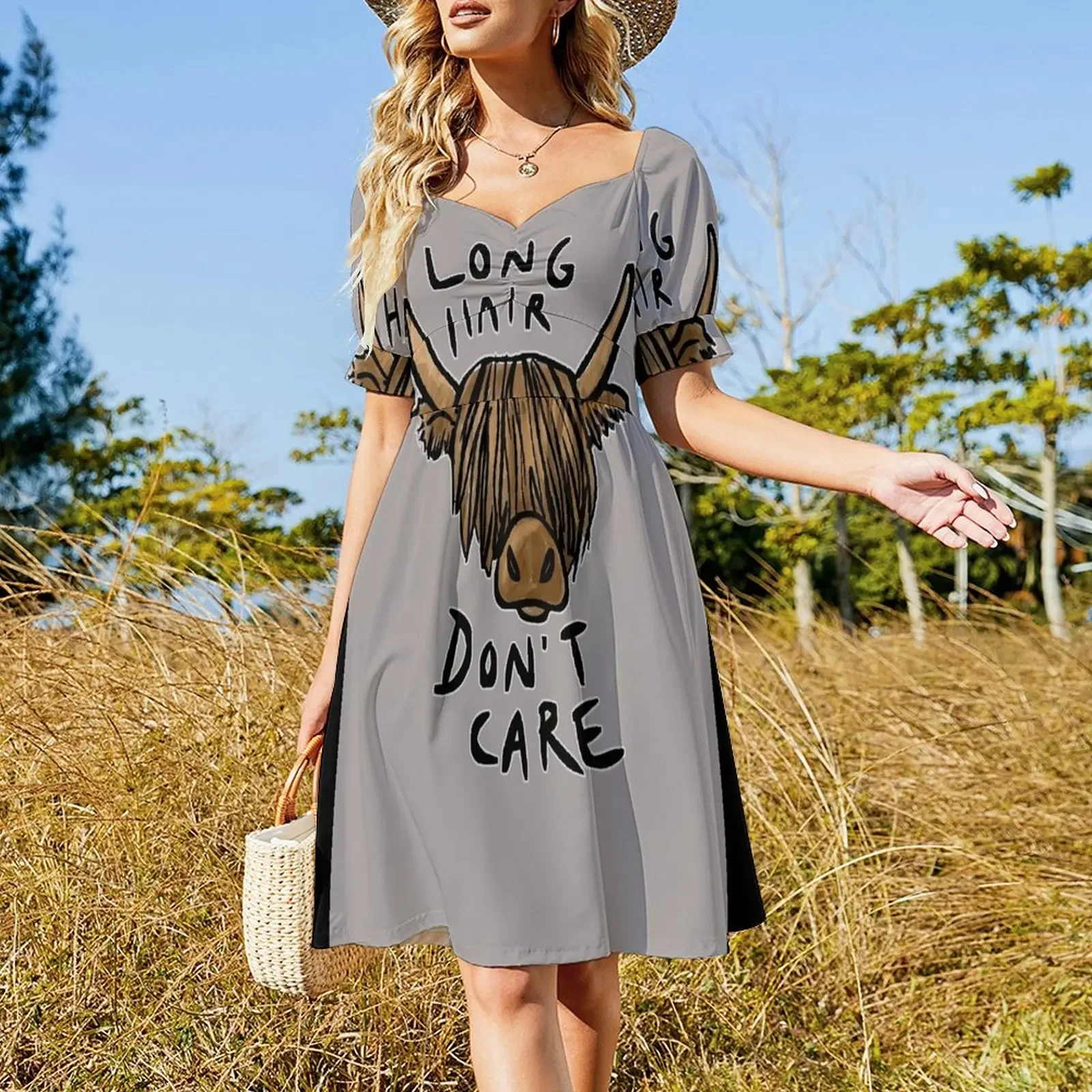 Long Hair Don't Care - the Highland Cow Sleeveless Dress clothing women summer 2025 ladies dresses for special occasion Dress