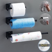 Kitchen Paper Towel Holder Stainless Steel Toilet Paper Towel Dispenser Bathroom Paper Towel Holder Stand Kitchen Storage Holder