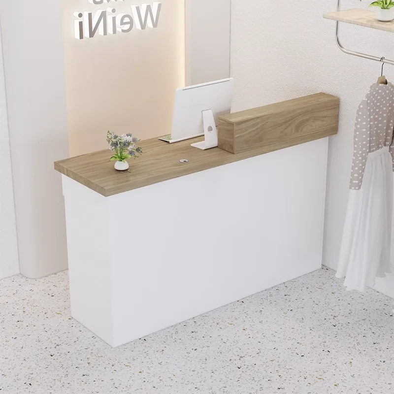 Simple modern checkout page Counter Clothing store Bar Women's clothing store Small front desk Hair salon Reception desk