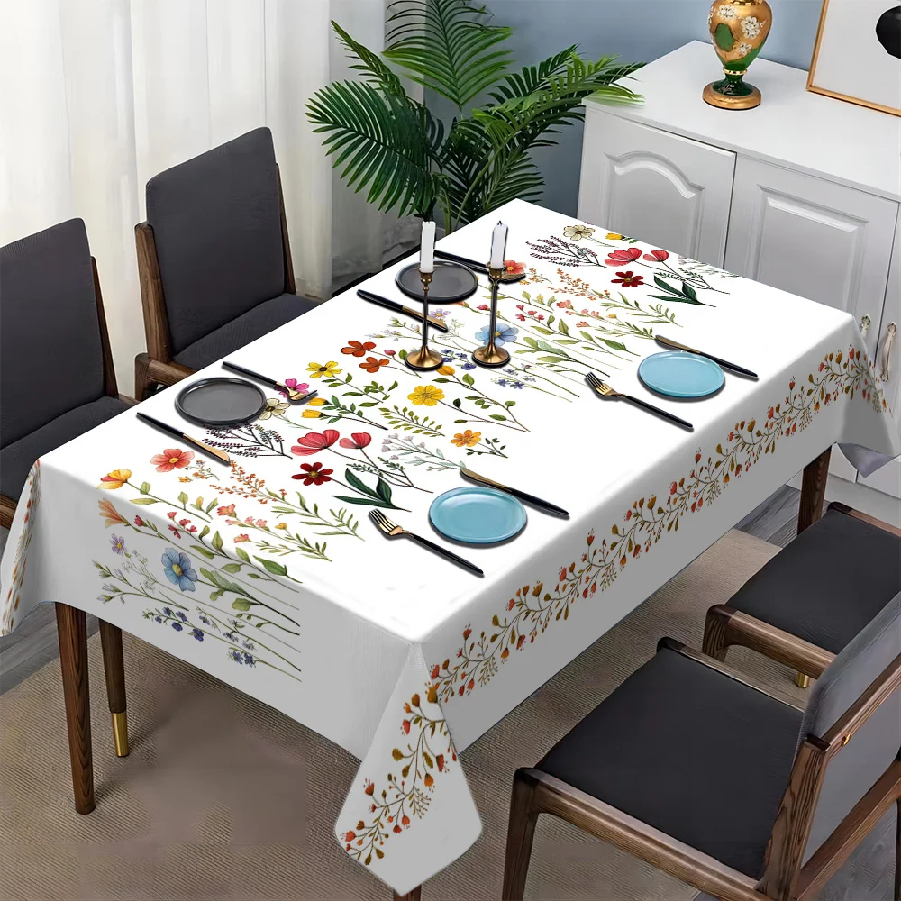 JIT-1pc High-end Luxurious Light and Fresh Patterned Simple European Style Pattern Tablecloth Squarezyc