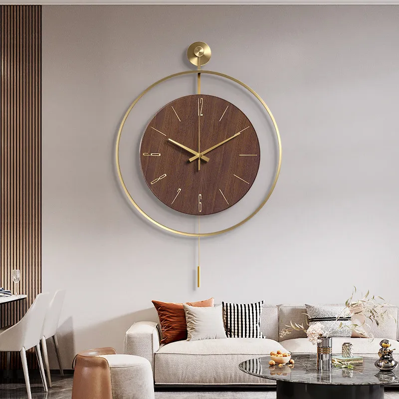 Relojes de pared minimalistas nórdicos para sala de estar, relojes de pared de diseño estético moderno, Reloj de Pared de lujo a la moda, decoraciones para habitación