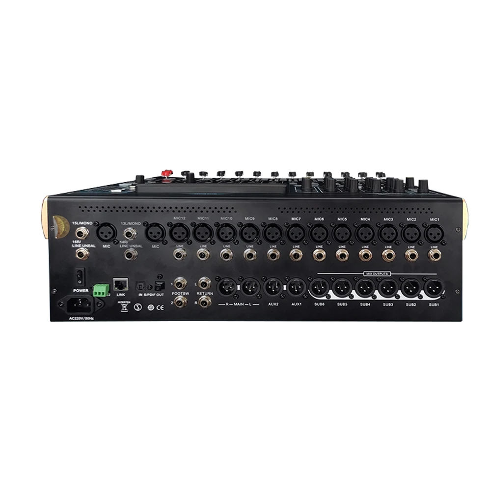 Professional Paulkison V20 20-Channel Digital Audio Console Mixer 55W Power 20Hz-30kHz Frequency Response DJ Audio Mixer
