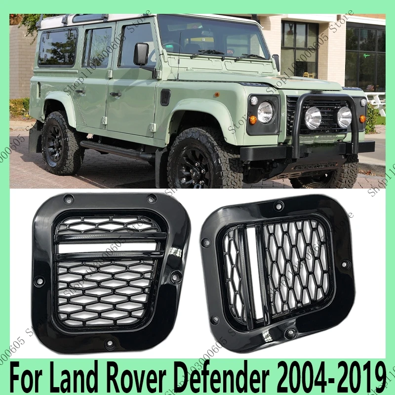 

For Land Rover Defender 2004 2005 2006 2007 2008 2009 2010 2011 2019 Auto Parts Side Vent Air Grill Air Inlet Protective Net