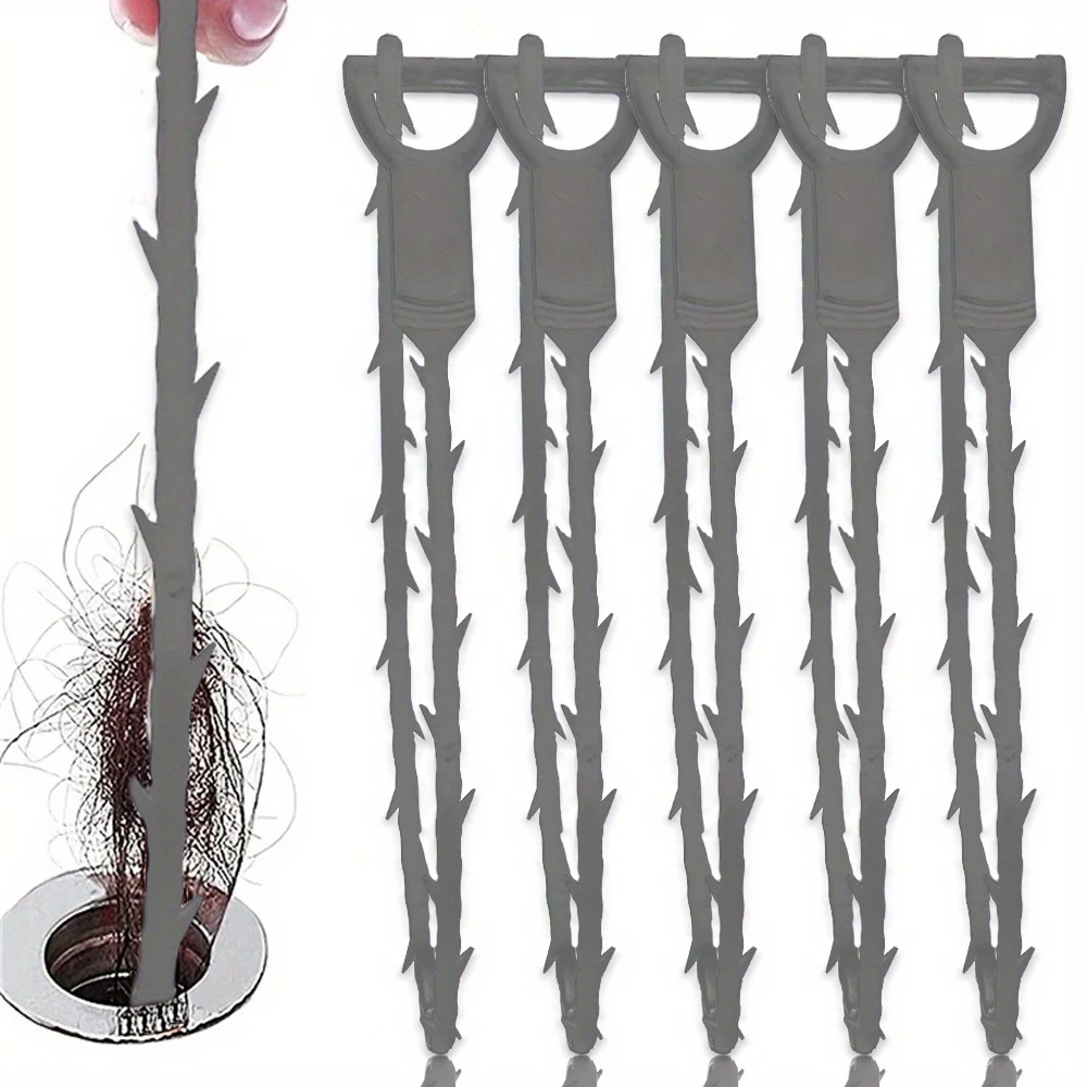 10PCS Sink Pipe Dredger Water Channel Drain Cleaner Hair Cleaning Hook Sewer Filter Anti Clogging Floor Wig Removal Clogs Tools