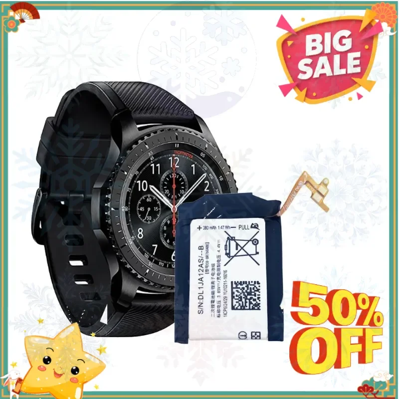 SWZY 46mm High Capacity EB-BR760ABE Battery for Samsung WATCH Gear S3 Frontier Classic SM-R770 SM-R760 SM-R765 Batteries Bateria
