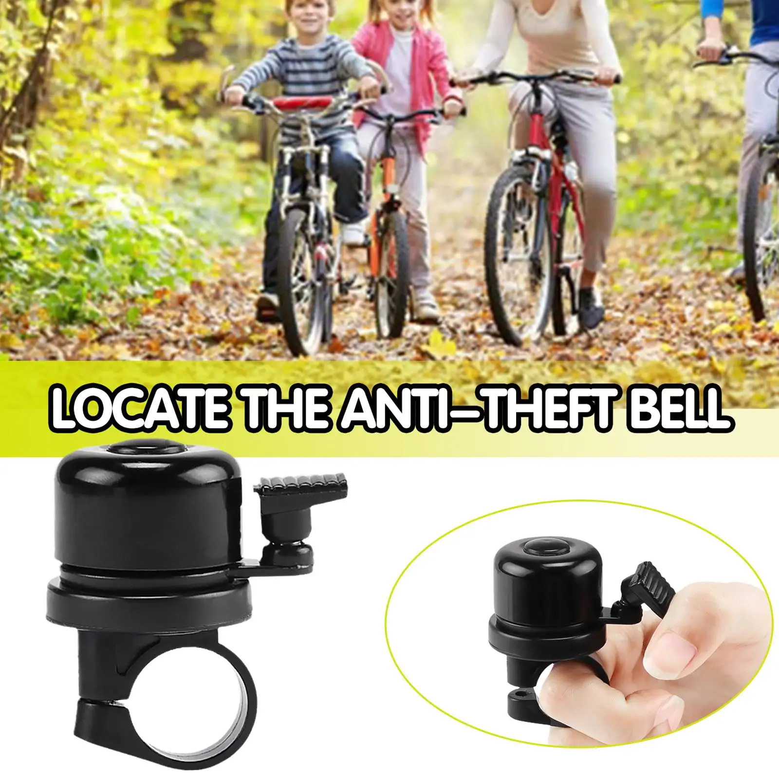 Bicycle Bell for Apple Bike Mount GPS Tracker Waterproof Classic Brass Holder Hides for airtag Under Bike Bell Anti-Theft