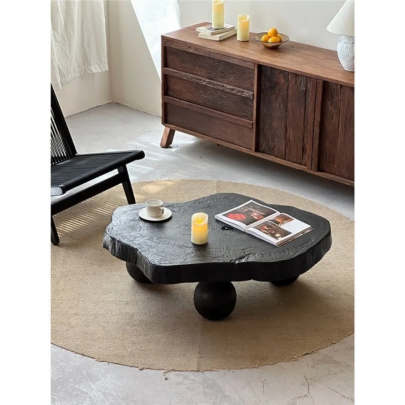 Wabi-sabi style coffee table special-shaped homestay designer small tea table