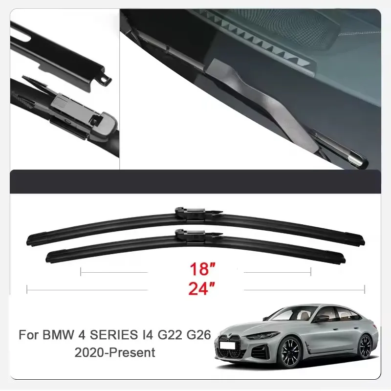 

2PCS Car Wiper Blades for BMW 2 SERIES, 3 SERIES,4 SERIES,5 SERIES,Front Windscreen Windshield Double Rubber Car Accessories ﻿