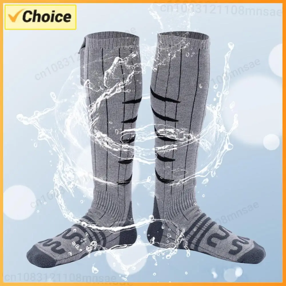Calcetines eléctricos con calefacción, calcetines de invierno a prueba de frío, calcetines cálidos de invierno de calentamiento rápido, lavables para ciclismo, camping, patinaje