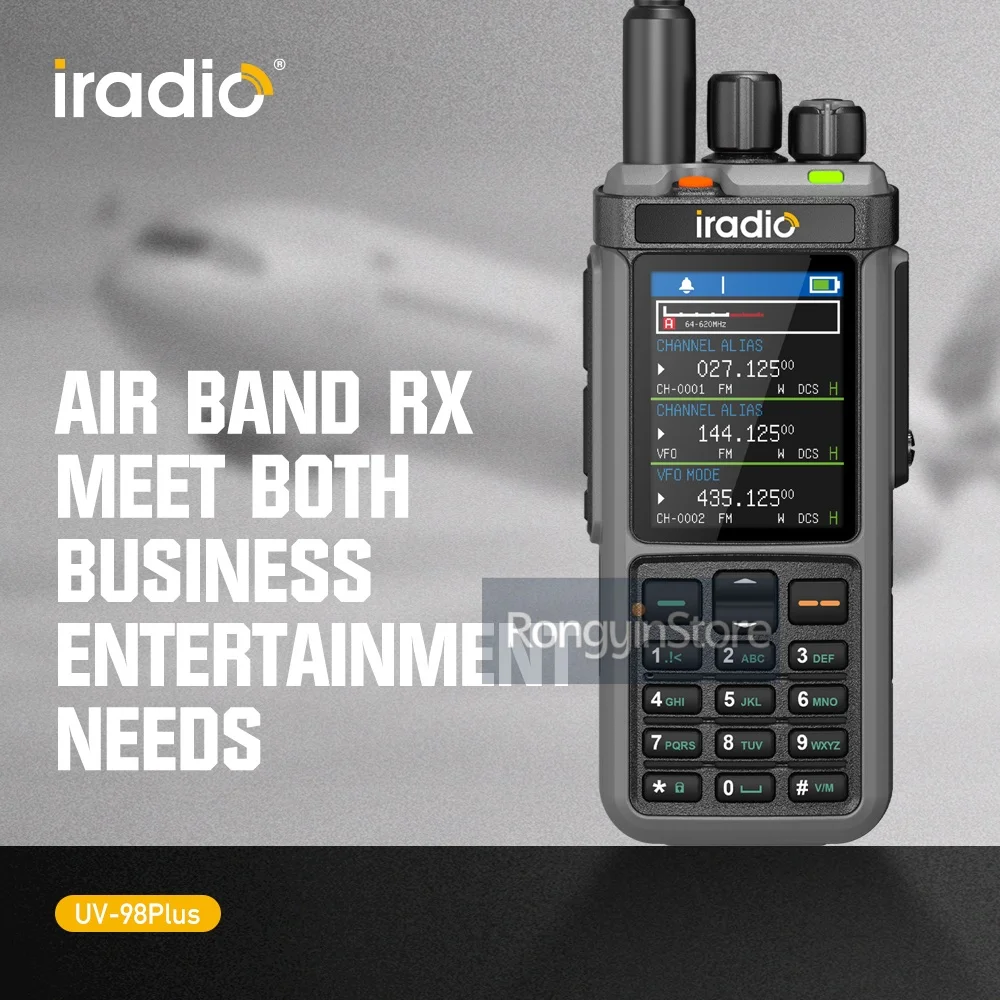 วิทยุสื่อสาร Iradio UV-98 PLUS แบบครอสแบนด์ รีพีทเตอร์ หน้าจอใหญ่ USB LSB CW CB SW MW LW SSB สามย่านความถี่พร้อมสแตนด์บาย วิทยุแฮม