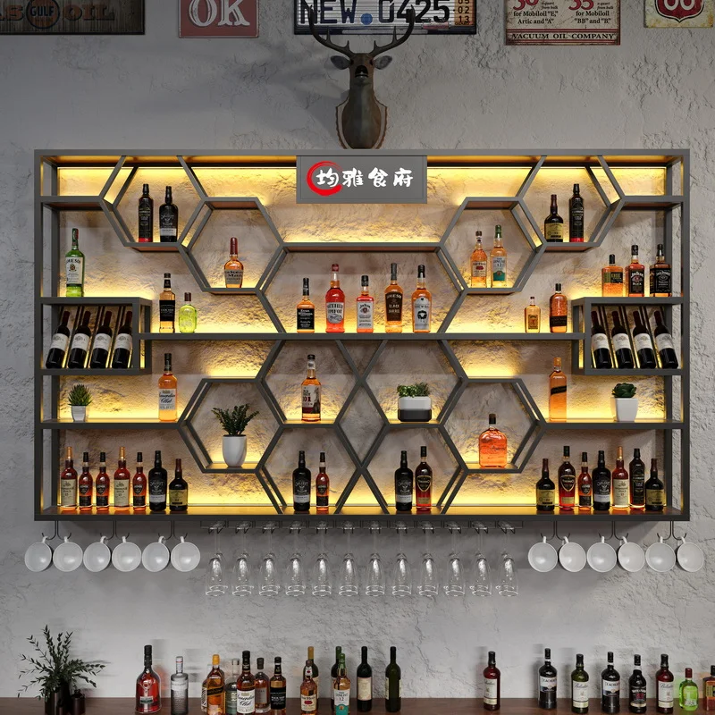 

Commercial Bottle Bar Cabinets Unique Whisky Modern Hanging Wine Cabinets Inverted Holder Mueble Para Vino Kitchen Furniture