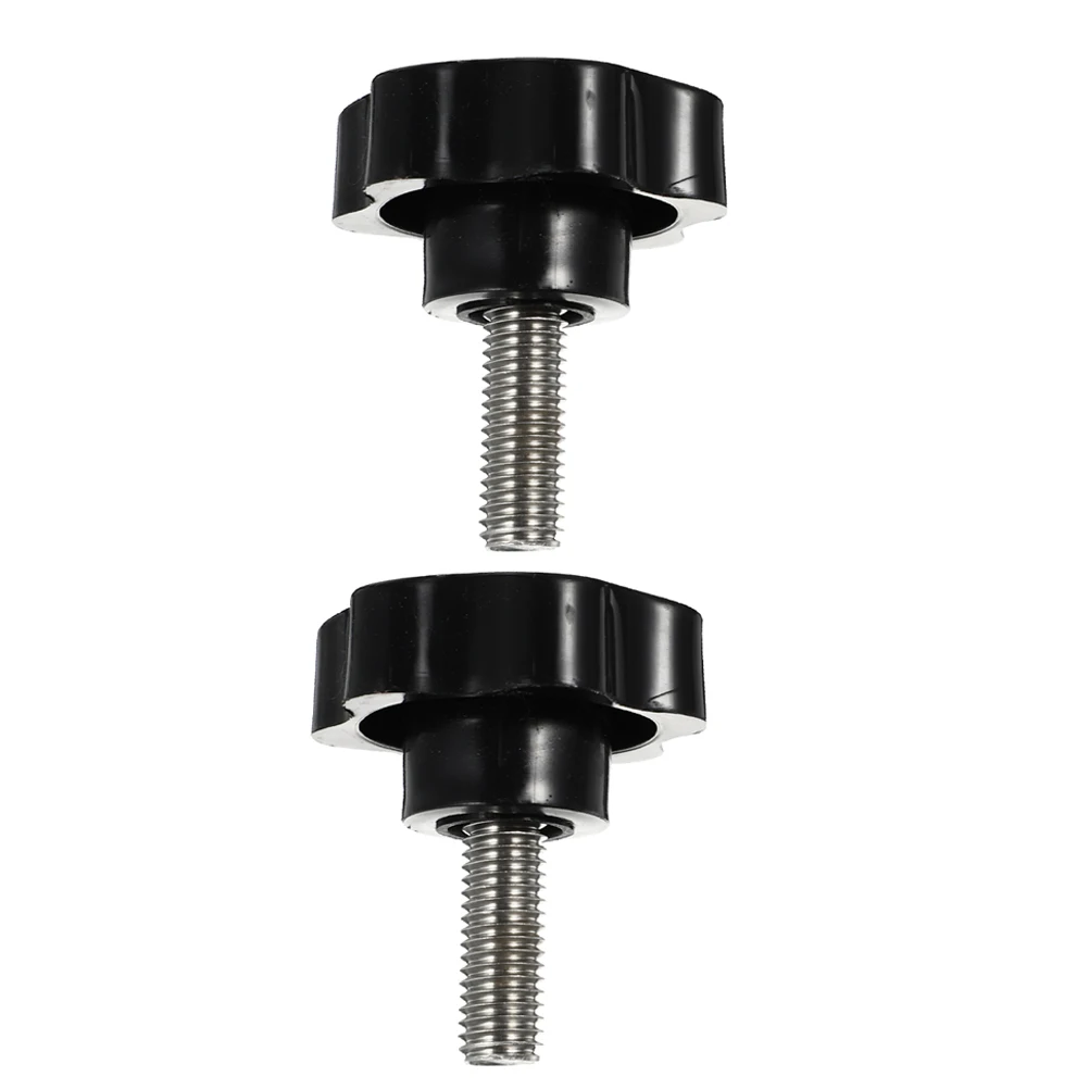 

2Pcs Hexagonal Plum Handle Threaded Knobs Swivel Knurled Screws Replacement Clamping Furniture Rack Brackets Machinery Garden