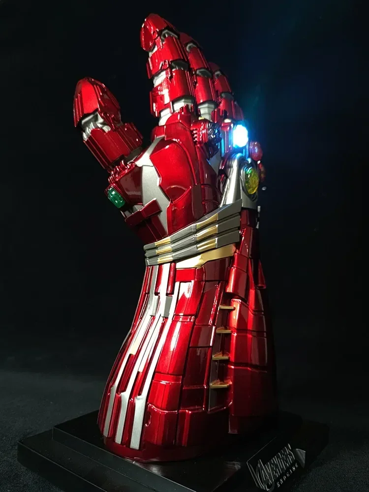 1/1 Final battle Iron man Nano Infinity Gloves LED Light Wearable metal Arm model Cosplay Costume party Anime stage show props