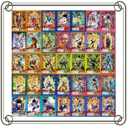 New Out of Print Limit Anime Dragon Ball Cards Crack Down Color Doll Son Goku Saiyan Figure Flash Card Collection 54pcs/set