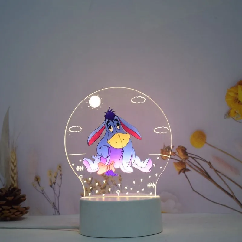 Winnie the Pooh animation peripheral cartoon 3D table lamp LED night light bedroom decoration lamp children's Christmas gift