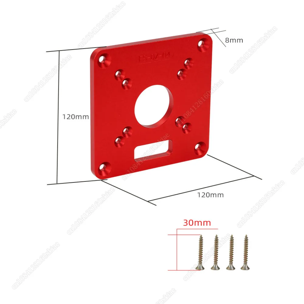 1PC Red Woodworking 120x120mm Aluminum Alloy Router Table Insert Plate Mounting Base Plate for MAKITA RT0700C WORX Aoben