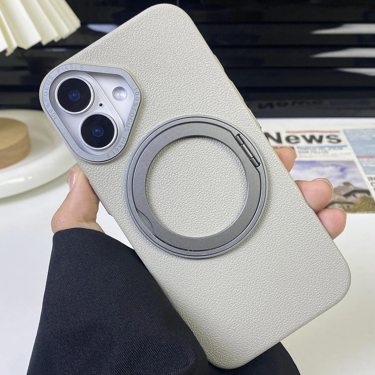 

360° Rotatable Metal Ring Holder Magnetic Back Cover For iPhone 16 15 14 13 12 Pro Max Plus Shockproof Magsafe Phone Case New