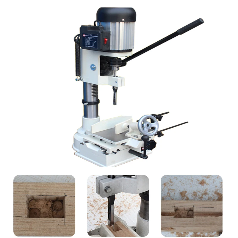 

Woodworking Mortising Machine 750W Tenon Machine Carpentry Groover Drilling Hole Tenoning Tool Small Table Drilling Tool MK361A