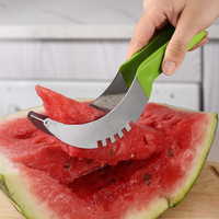 1/2/5Pcs Stainless Steel Watermelon Slicer Cutter Color Non-slip Handle Fruit Divider Cantaloupe Kitchen Fruit Cutting Tool