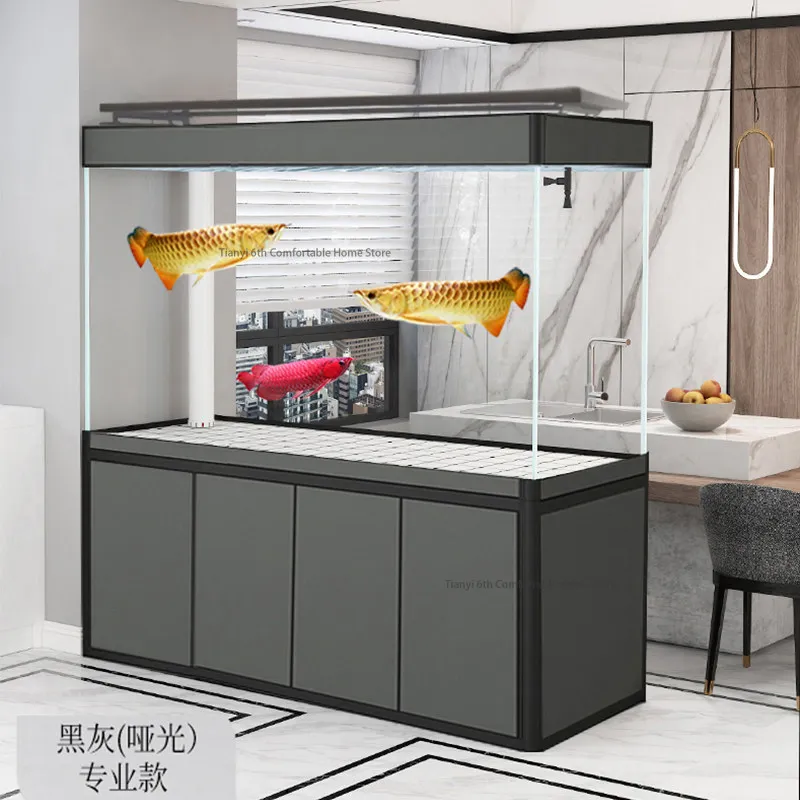 

Nordic High-End Fish Tank Modern Living Room Ultra White Glass No Water Change Aquarium Office Pet Supplies Aquaponics FYAQ