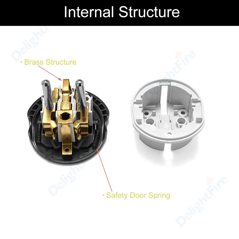 Universal EU Plug Converter EU Adapter 2 Round Pin Socket AU US UK CN To EU Wall Socket AC 16A  250V Travel Adapter High Quality