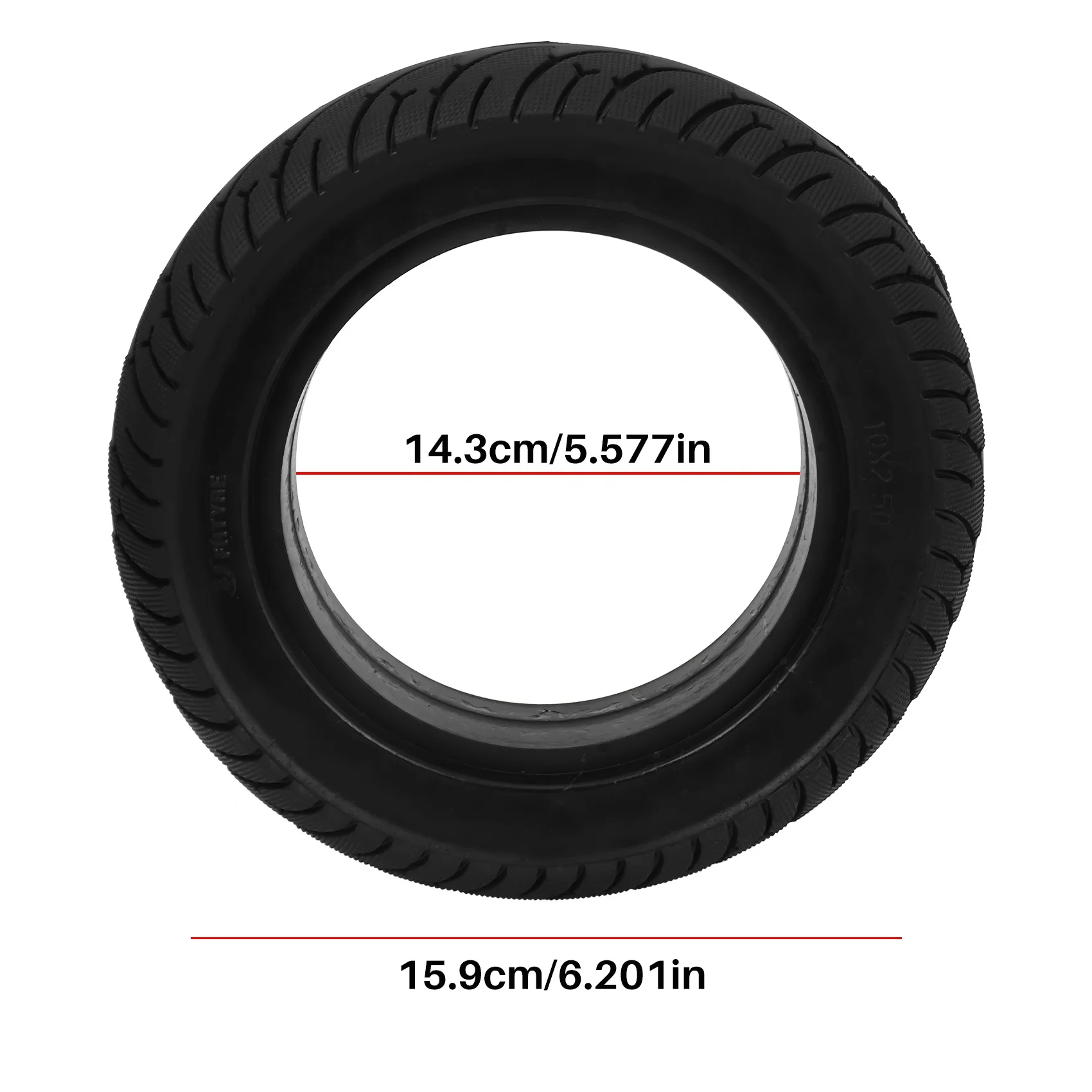 

AD08-10X2.5 Black Solid Tire For Electric Scooter Folding E-Bike Widened Tyre Rubber Non-Inflation Electric Scooter Tire