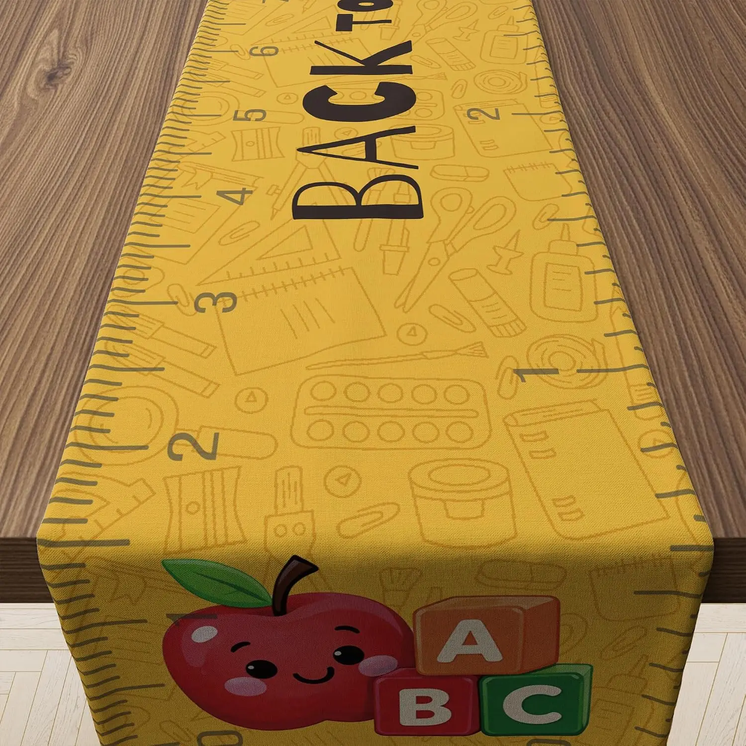Welcome Back to School Table Runner, First Day of School Party Favors Gifts Supplies, Home Decor