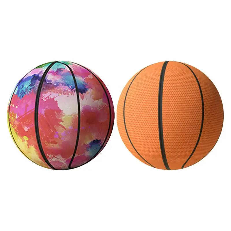 

Indoor Training Basketball Silent Bounce Training Basketball With Zippers Simulated Basketball Toys with Removable Cloth Cover