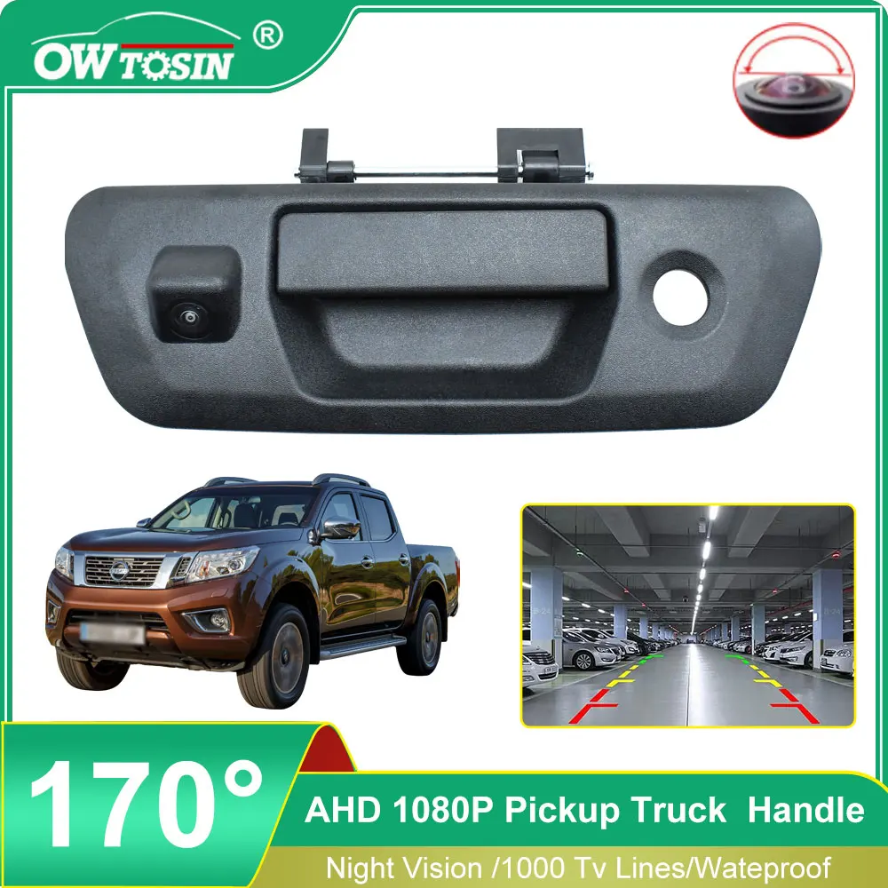 

Для Nissan Navara D23 NP300 2015 2016 2017 2018 пикап с ручкой автомобильной камеры AHD 1080P Fisheye парковочная камера заднего вида