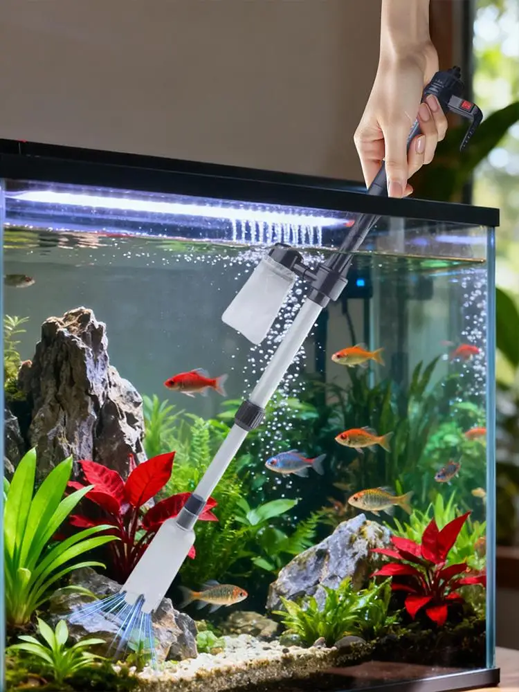AliExpress NONE Electric Aquarium Siphon Cleaner Fish Tank Vacuum Gravel Cleaning Tool Water Changer Aquarium Accessories