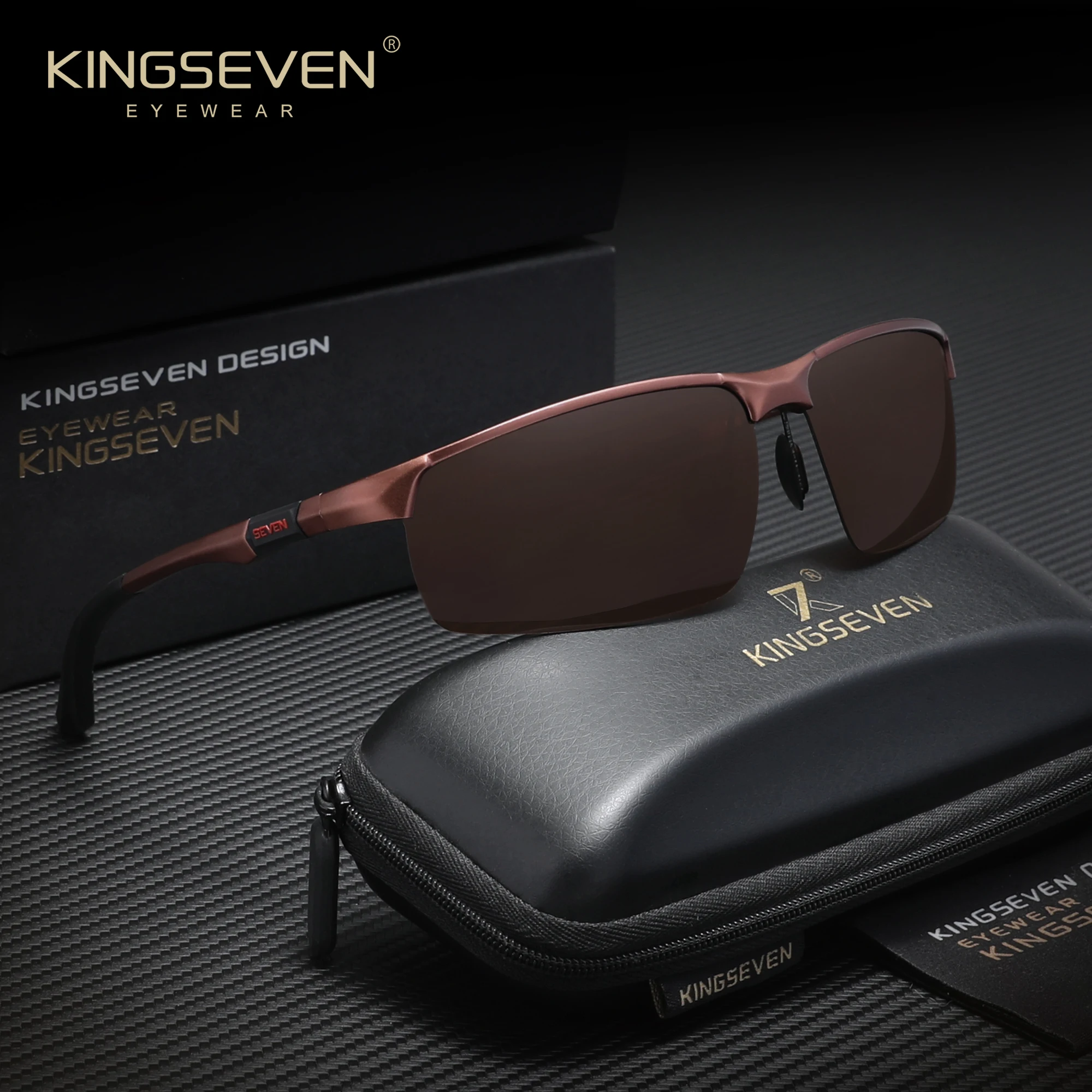 

Солнцезащитные очки KINGSEVEN из поляризованного алюминия для мужчин и женщин, спортивные очки для велоспорта, снаряжение для активного отдыха на открытом воздухе