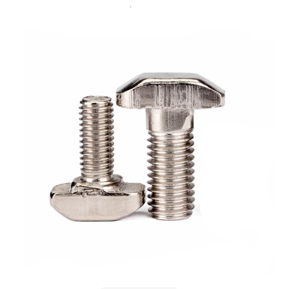 10pcs M5 M6 M8 Hammer Head T Bolt Aluminum Connectors T Head Screws 2020 3030 4040 4545 Aluminum Profile Nut