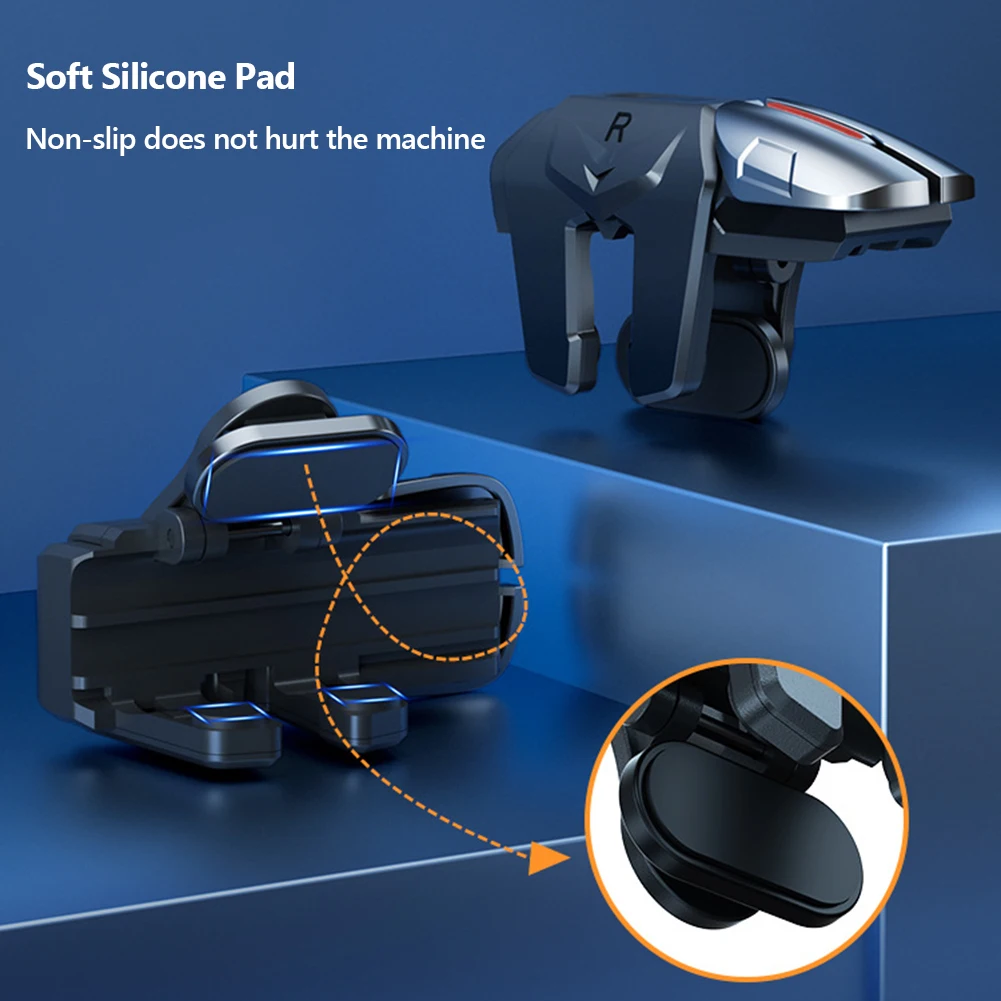 1/3 زوج لعبة الهاتف المحمول الزناد غمبد عصا التحكم 6 إصبع الهدف اطلاق النار L1 R1 مفتاح زر لعبة أطراف الأصابع PUBG أذرع التحكم في ألعاب الفيديو #5