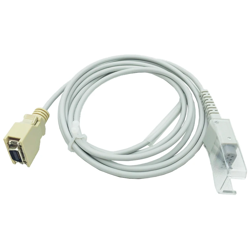 DB9 Adapter Cable Patient Reusable Adult Soft Tip Sensor Probe Compatible for Nellcor