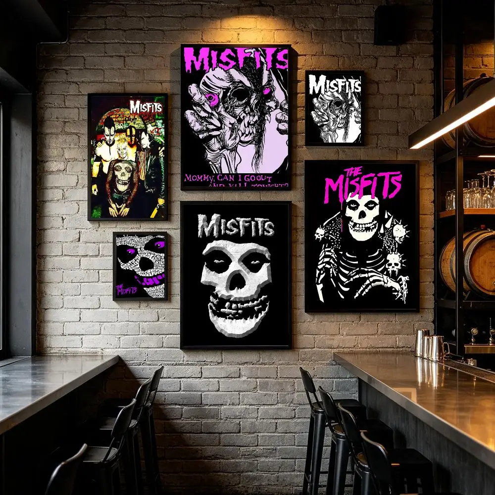 M-Misfits Hot Horror Punk Rock Poster HD Home Wall Stickers House Hallway Living Room Bedroom Bar Office Decor Art Prints