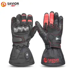 Salvador-luvas aquecidas elétricas da motocicleta, impermeável, recarregável, térmico, tela de toque, esqui, inverno