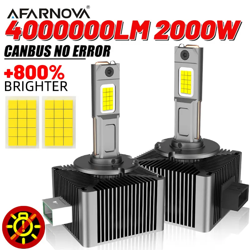 

2PC D2S D4S Светодиодные автомобильные фары Лампы Canbus No Error D3S D1S Led HID Kit D1R D2R D3R Авто Лампа Turbo LED Супер яркий 6000K 12V