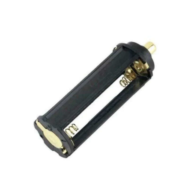 Black Plastic AAA Battery Holder Box Case Cylindrical for 18650 Flashlight U5N5 Torch Cylindrical Battery Storage Boxes Case