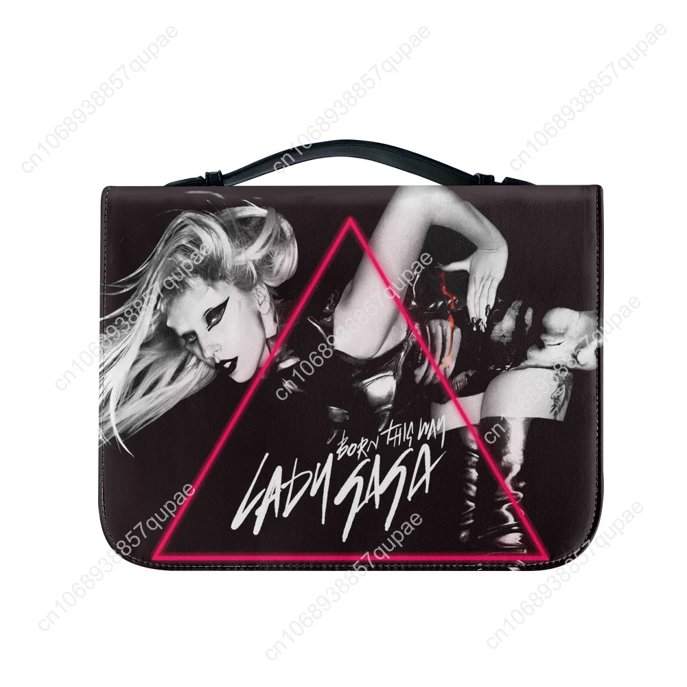 Lady Gaga Pop Singer Bible Bags Christian Gifts Personalized Cover Bible Pack Waterproof Leather Bag Pockets Package Case