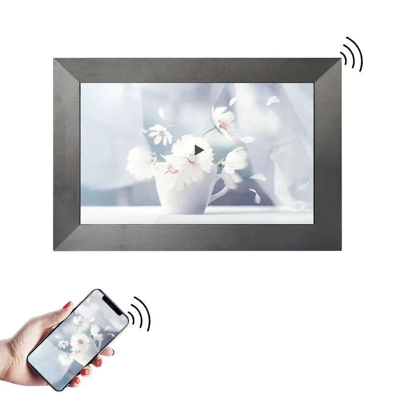 MP3 MP4 Video Player Sensor de movimento LCD 15 polegadas Moldura digital para montagem na parede Moldura LCD