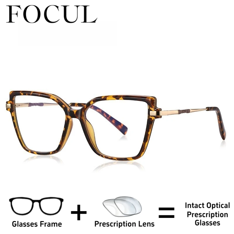 Lunettes de vue personnalisées FOCUL pour femmes, mode, anti-lumière bleue, verres progressifs, photochromiques, myopie