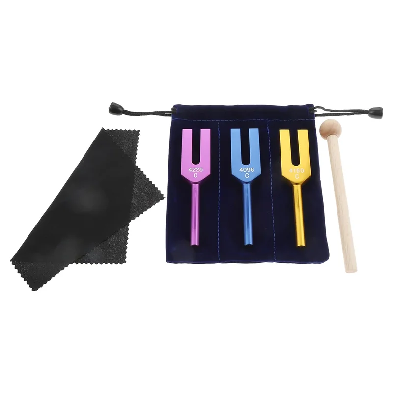 Tuning Forks Set 4096 Hz 4160 Hz 4225 Hz Tuning Forks Set for Sound Healing, Musical Instrument