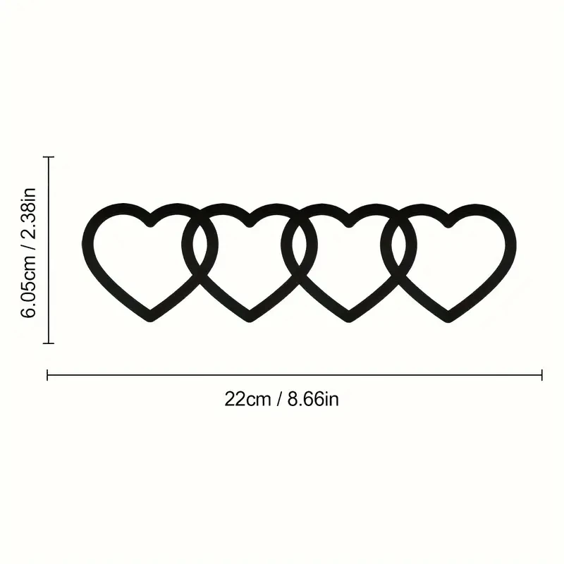 Heart Linked To Heart Sticker heart-shaped Car Exterior Decoration Sticker For Car Window Body Rear Tail Decoration