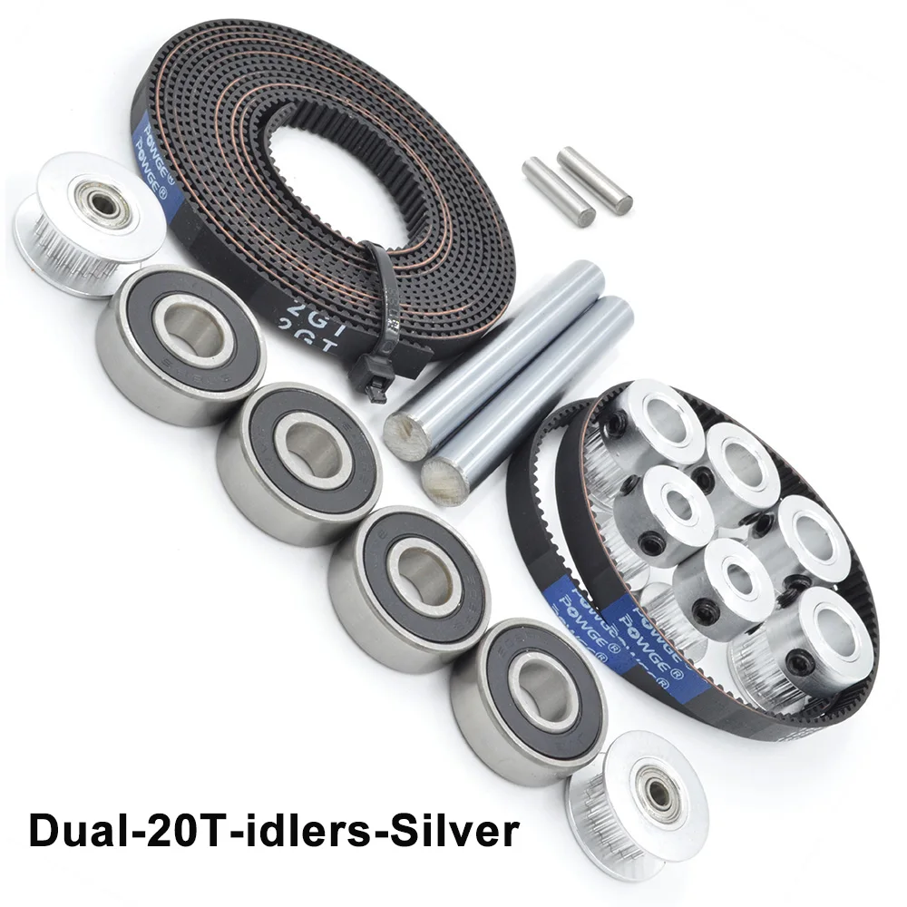 POWGE kit de movimiento de rodamiento de eje de polea de correa de distribución kevinakasam GT 2GT para impresora 3D Driven Z Ender 3/Pro/V2 Pro