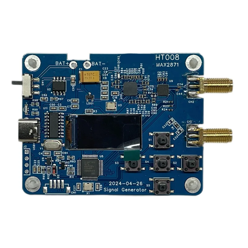 

A47F-HT008 MAX2871 Signal Source 23.5-6000Mhz RF Module Consists Of Serial Control CH2 Support -25Db Power Regulation Upgrade