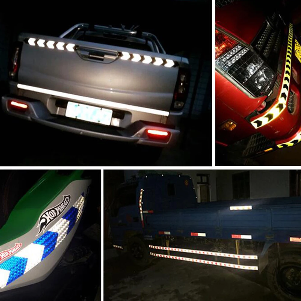 5x300cm Arrow Reflective Tape Auto Safety Warning Sticker Reflector Protective Tape Strip Film Truck Auto Car Motorcycle Sticker