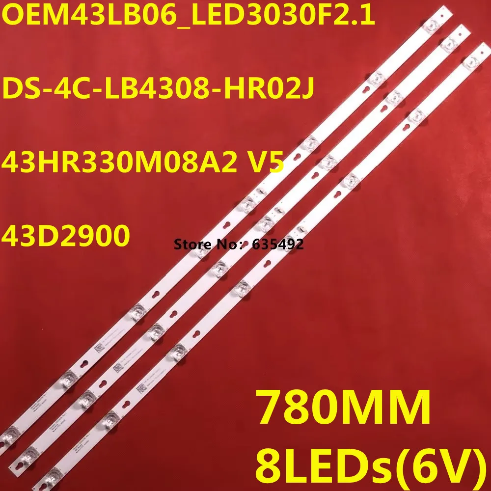 Светодиодная лента для 43D2900 43HR330M08A2 V5 OEM43LB06_LED3030F2.1L43P1A-F D43A730 D43A810 L43s4700fs L43s4900fs, 30 шт.