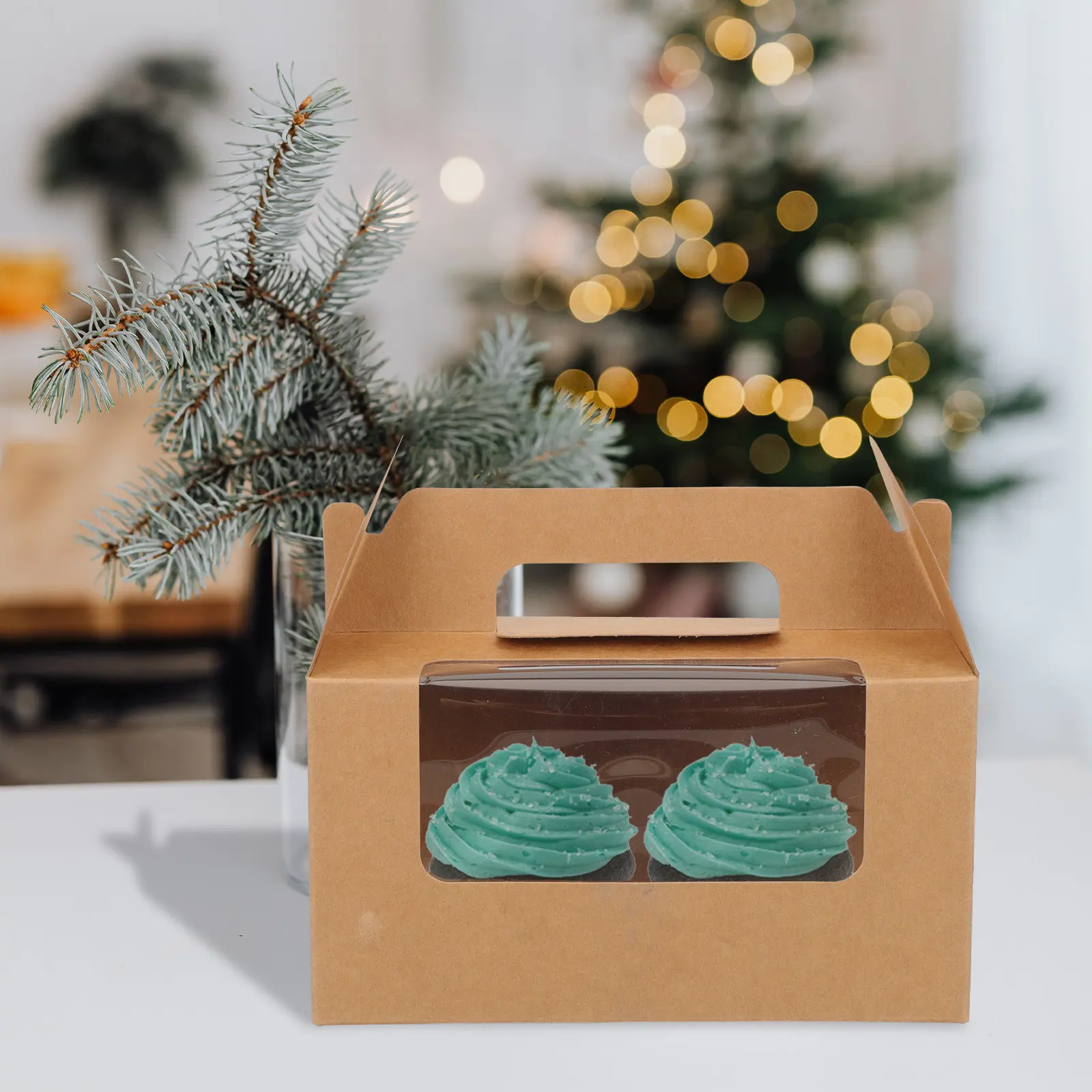 

16Pcs Window Muffin Cupcake Boxes Egg Tart Holder Baking Supplies Dessert Packing Box Pastry Case Pie Boxes Muffin Cupcake Box