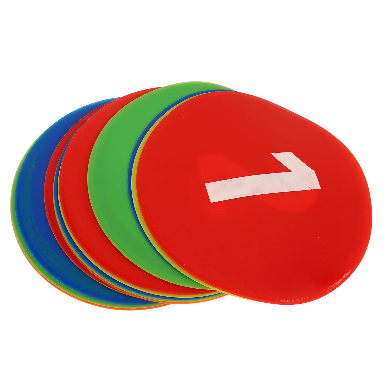 Sports Number Spots Marker 1 to 15 Carpet Number Spot Markers with 5 Bright Color for Soccer Training