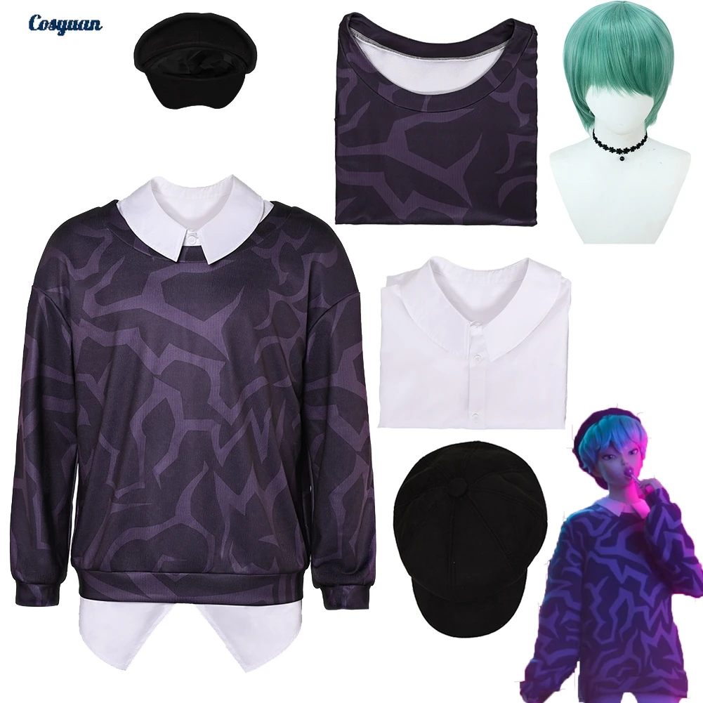 

2025 мультфильм «Охотник на демонов» KPop, косплей Saja, рубашка для мальчиков, толстовка, шляпа, одежда, вечерние маскировочный костюм на Хэллоуин, костюмы